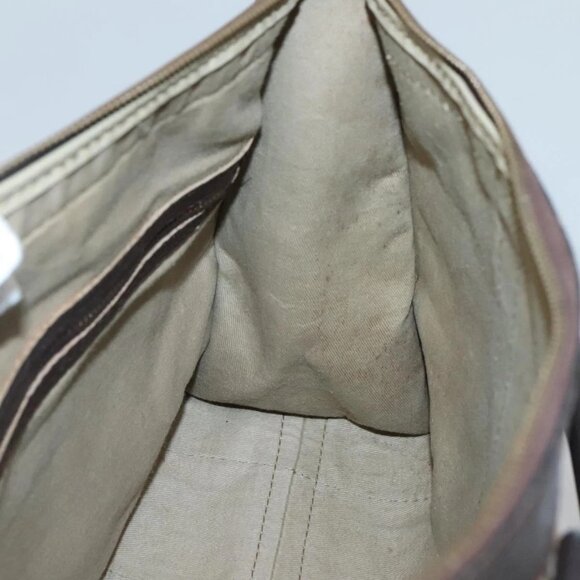 Christian Dior Trotter Canvas Hand Bag Brown Gold Auth 137848 - Picture 12 of 16